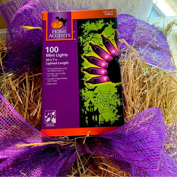 100 Purple Mini Holiday Lights 20’ft 7”in Lighted Length - Picture 4 of 6